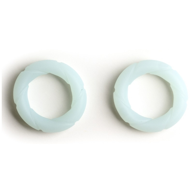 Sport Fucker Lot de 2 Cockrings Ready Rings 28 mm Phosphorescents